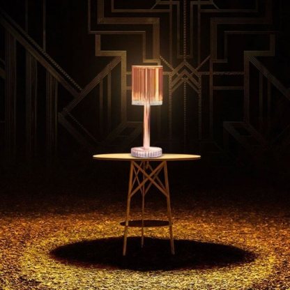 Striped Crystal Table Lamp