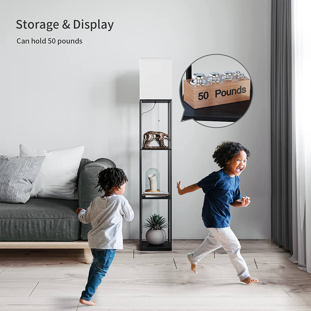 Square Shelf Floor Lamp