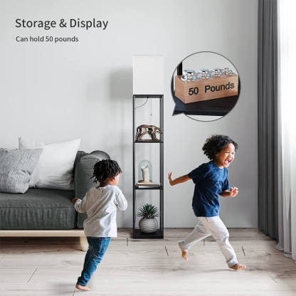 Square Shelf Floor Lamp
