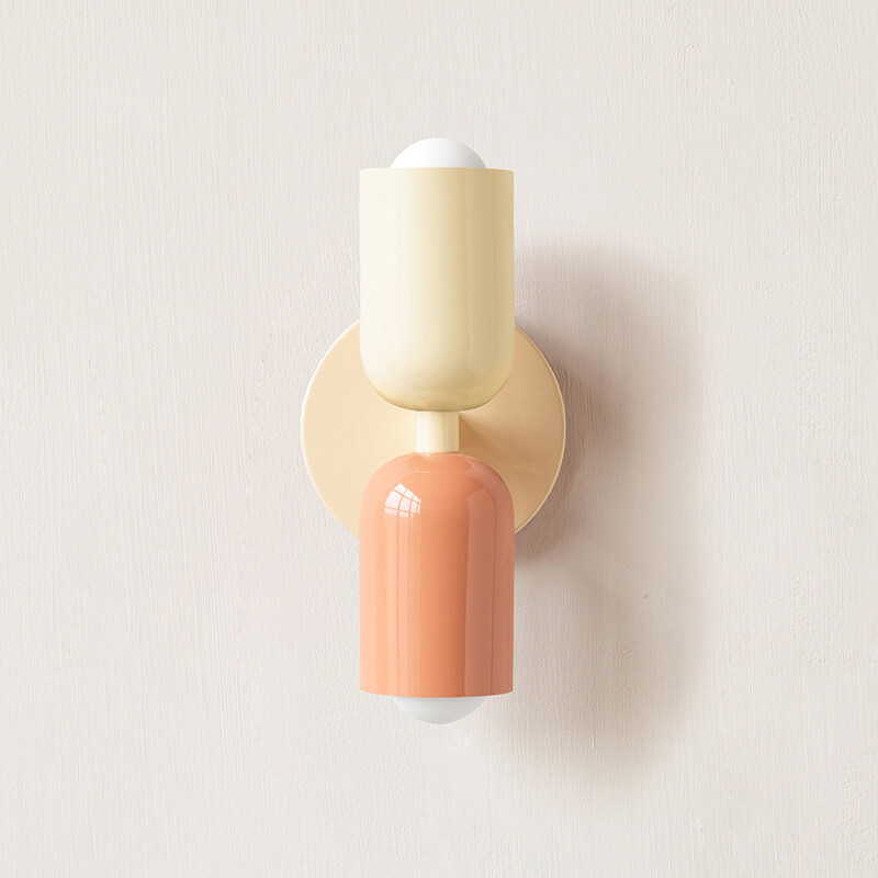 Nordic Style Cream Double-Head Wall Light