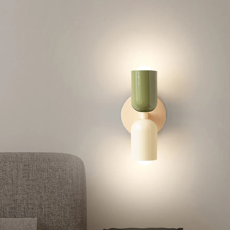Nordic Style Cream Double-Head Wall Light