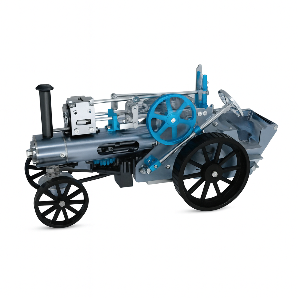 TECHING Full Metal Steam Car Engine Model Assembly Kit - High Challenge Collector's Gift and Decor