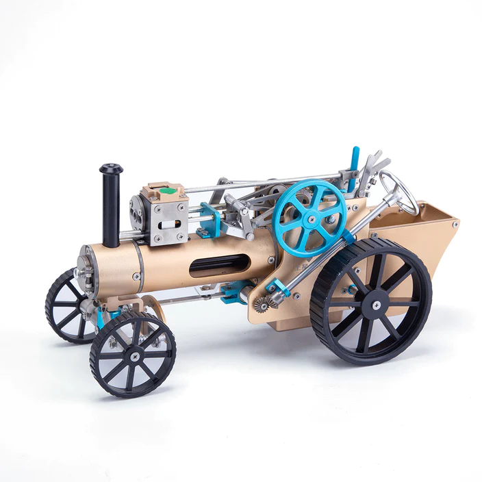 TECHING Full Metal Steam Car Engine Model Assembly Kit - High Challenge Collector's Gift and Decor