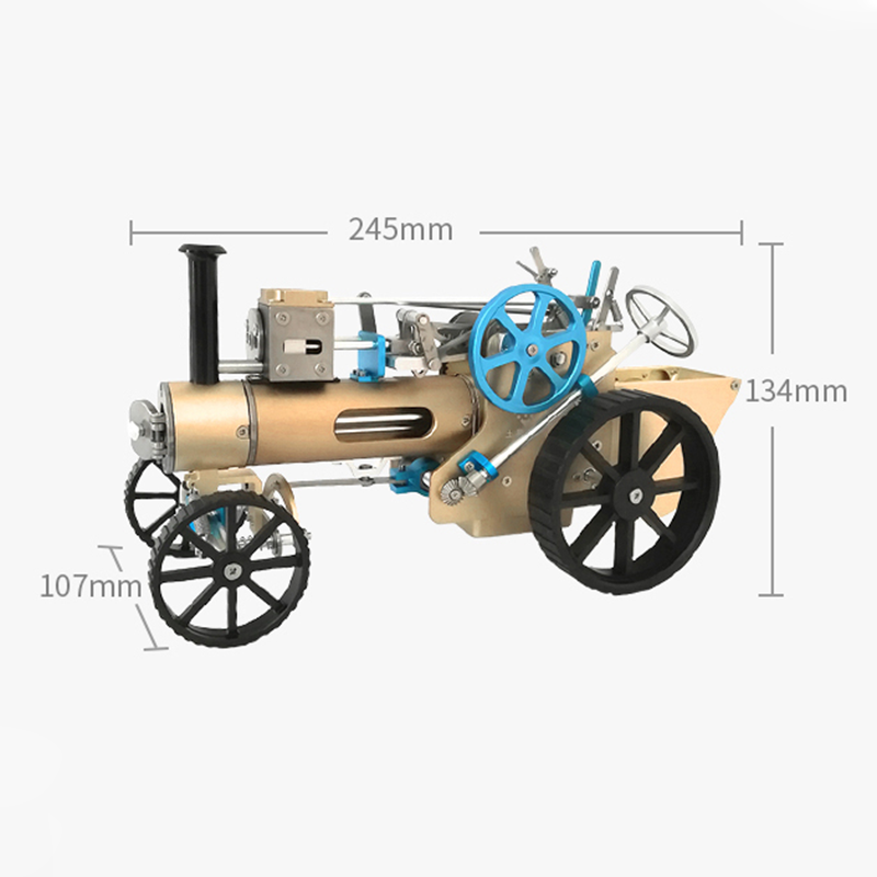 TECHING Full Metal Steam Car Engine Model Assembly Kit - High Challenge Collector's Gift and Decor