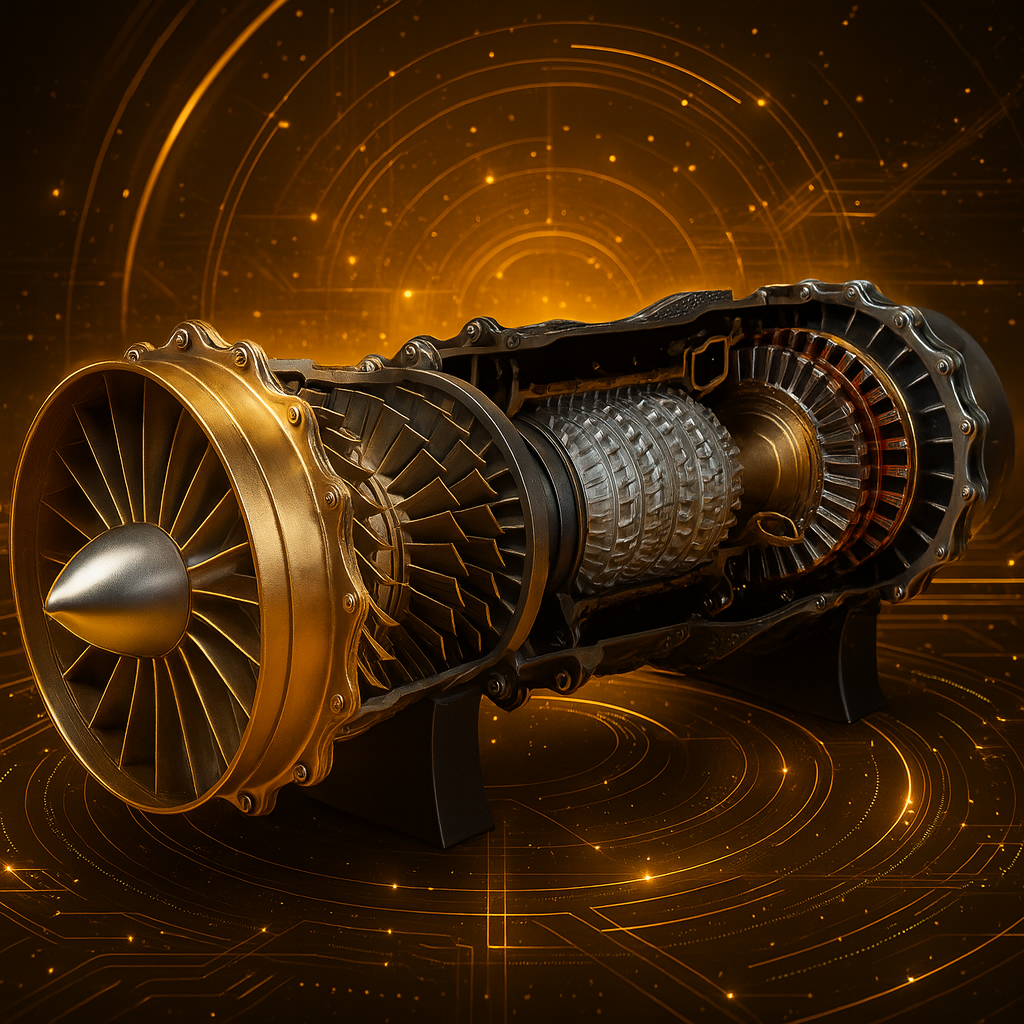 WS-15 150+ Pieces DIY Turbofan Fighter Engine 1/20 Scale Model Kit - Build Your Own Turbofan Model