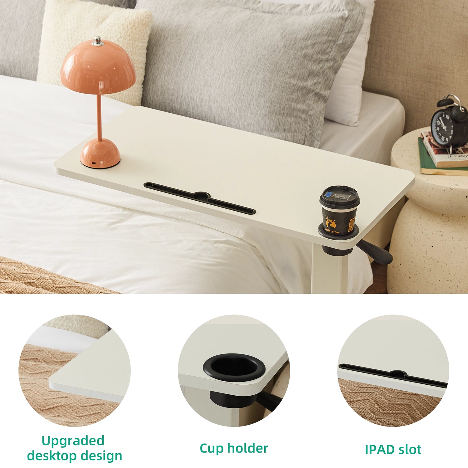 Folding Pneumatic Adjustable Height Standing Desk