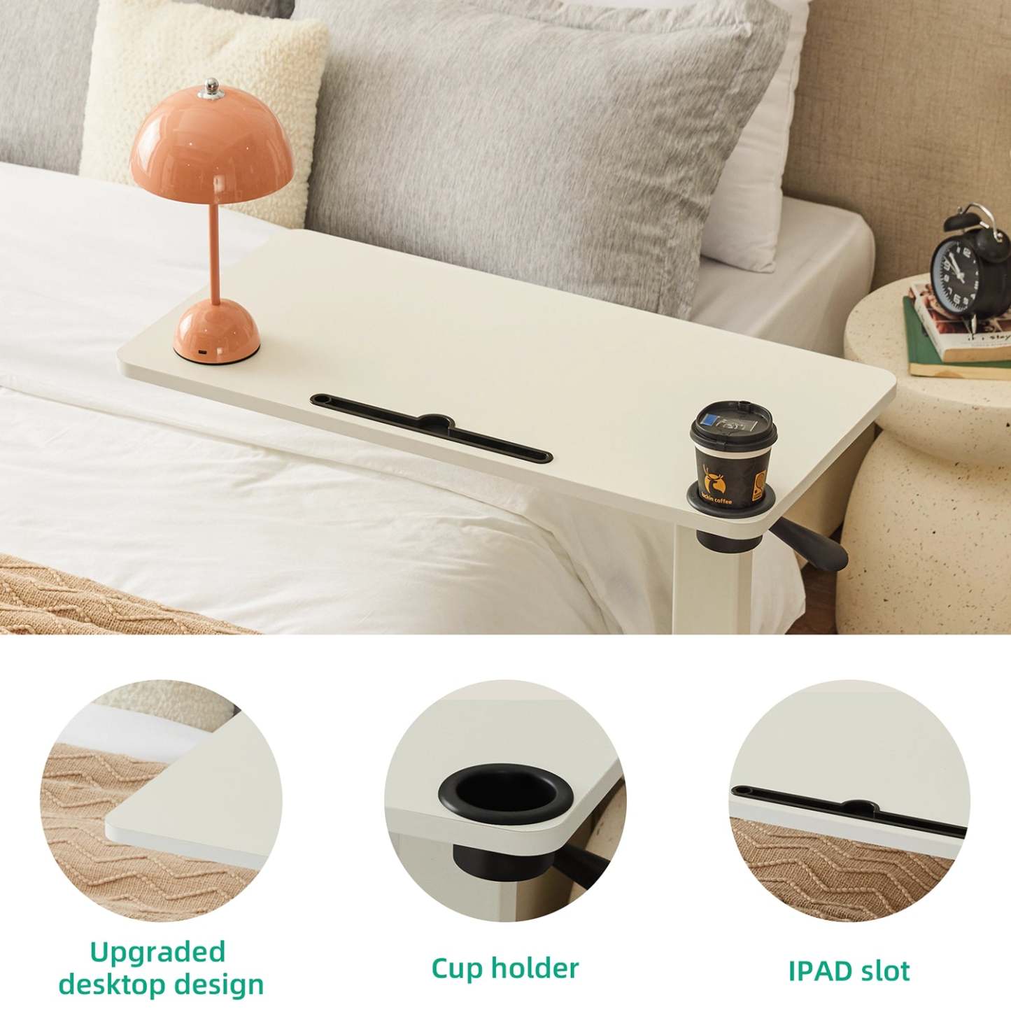 Folding Pneumatic Adjustable Height Standing Desk