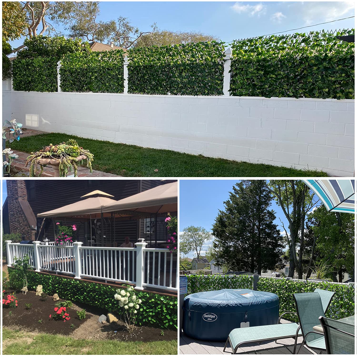 【Arbor Day】Privacy Fence Expandable Screen for Balcony Patio Outdoor,Decorative Faux Ivy Fencing Panel,Hide Unsightly Views, Realistic Leaf Design Garden