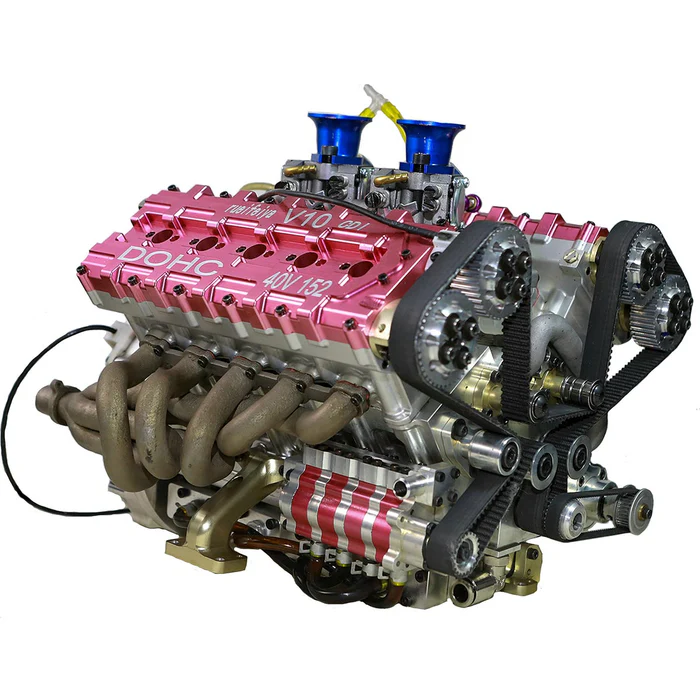 V10-150 1/4 Scale 150cc DOHC V10 Gasoline Engine Model – 16HP Water-Cooled 4-Stroke Engine for RC & Collectors