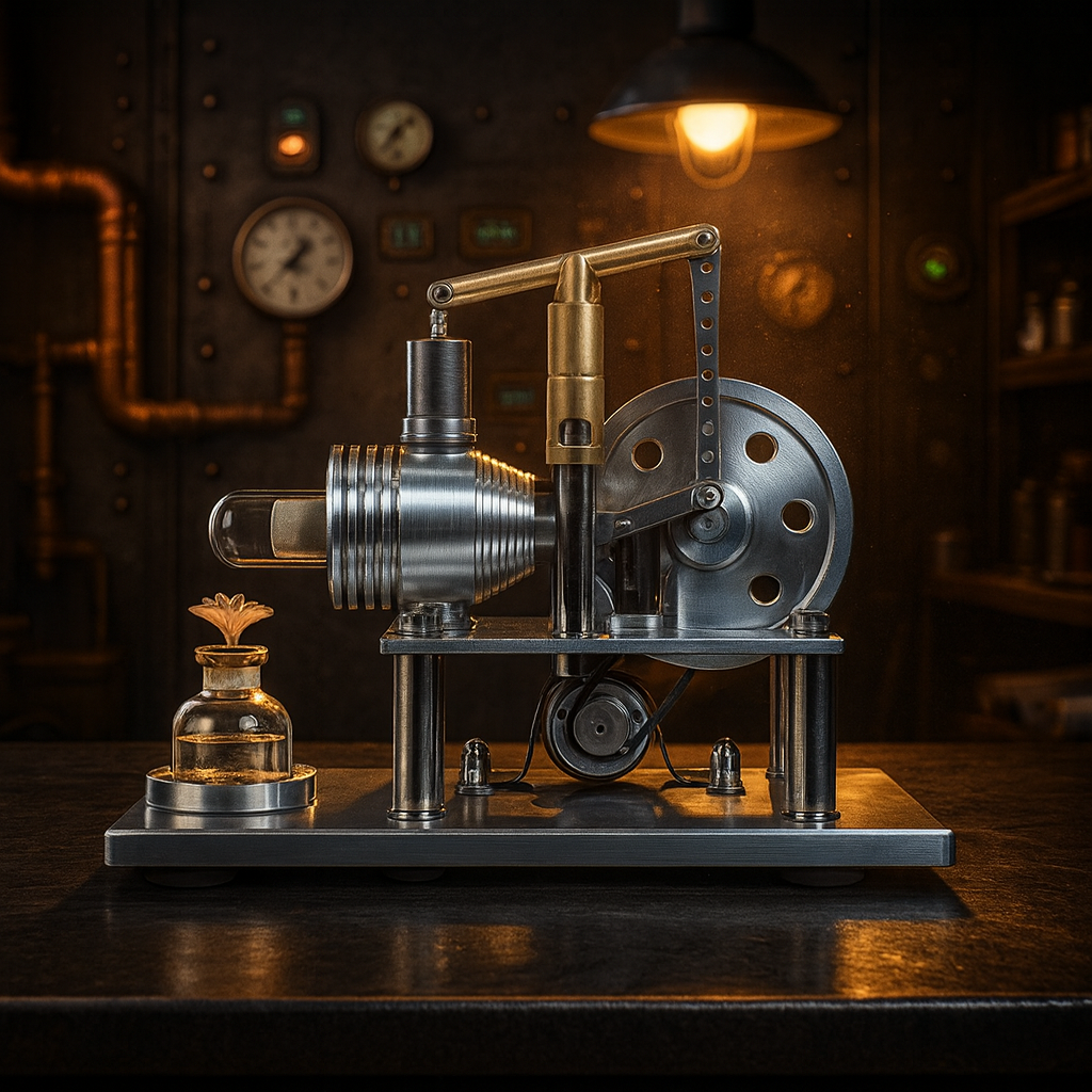 Stirling engine generator steam engine multifunctional desktop mini steam engine model with LED lights