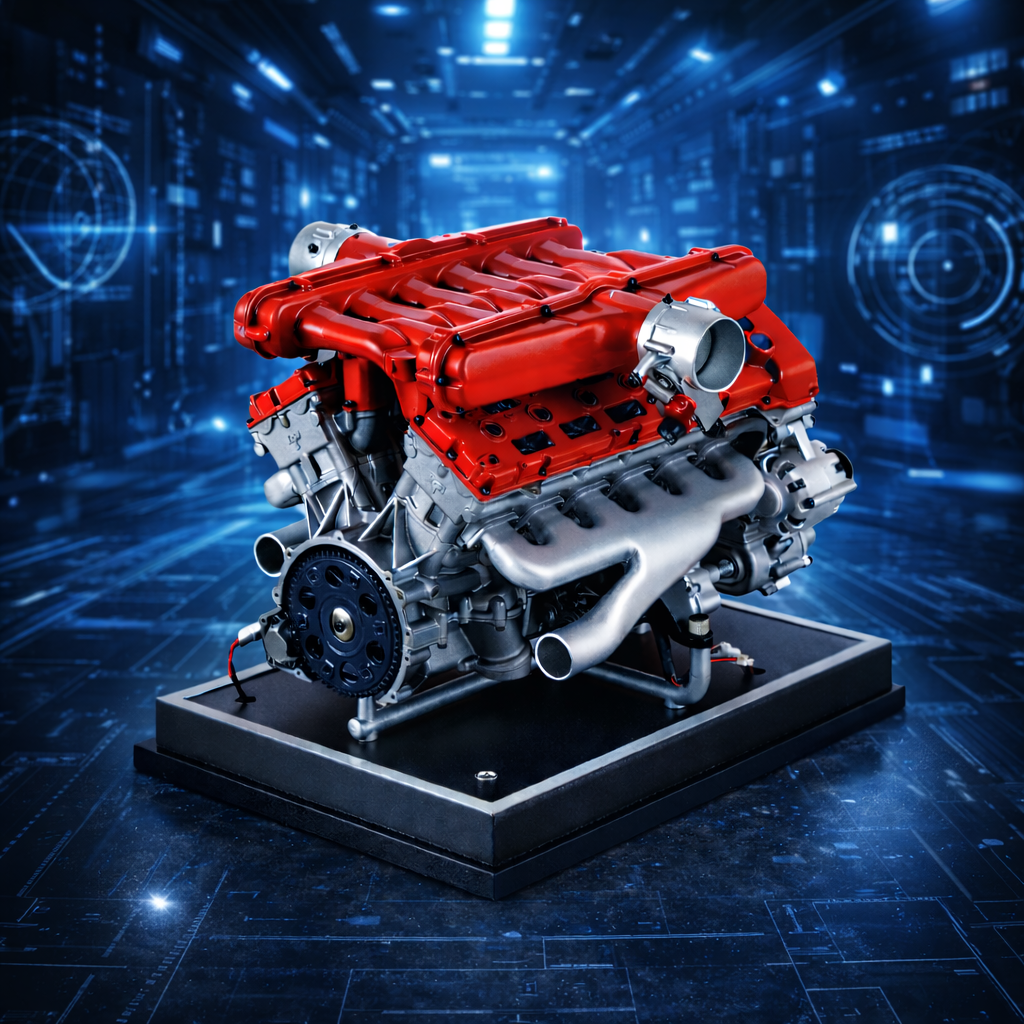  V12 Full Metal Engine Model Kit – 12-Cylinder DIY Car Engine Assembly with 800+ Precision Parts