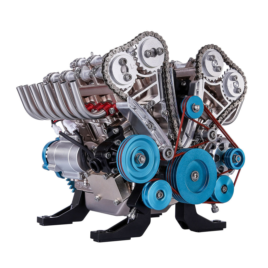 1:3 Full Metal V8 Car Engine Model Kit - DIY Mechanical Assembly Educational Toy with 500+ Pcs - Build Your Own Engine