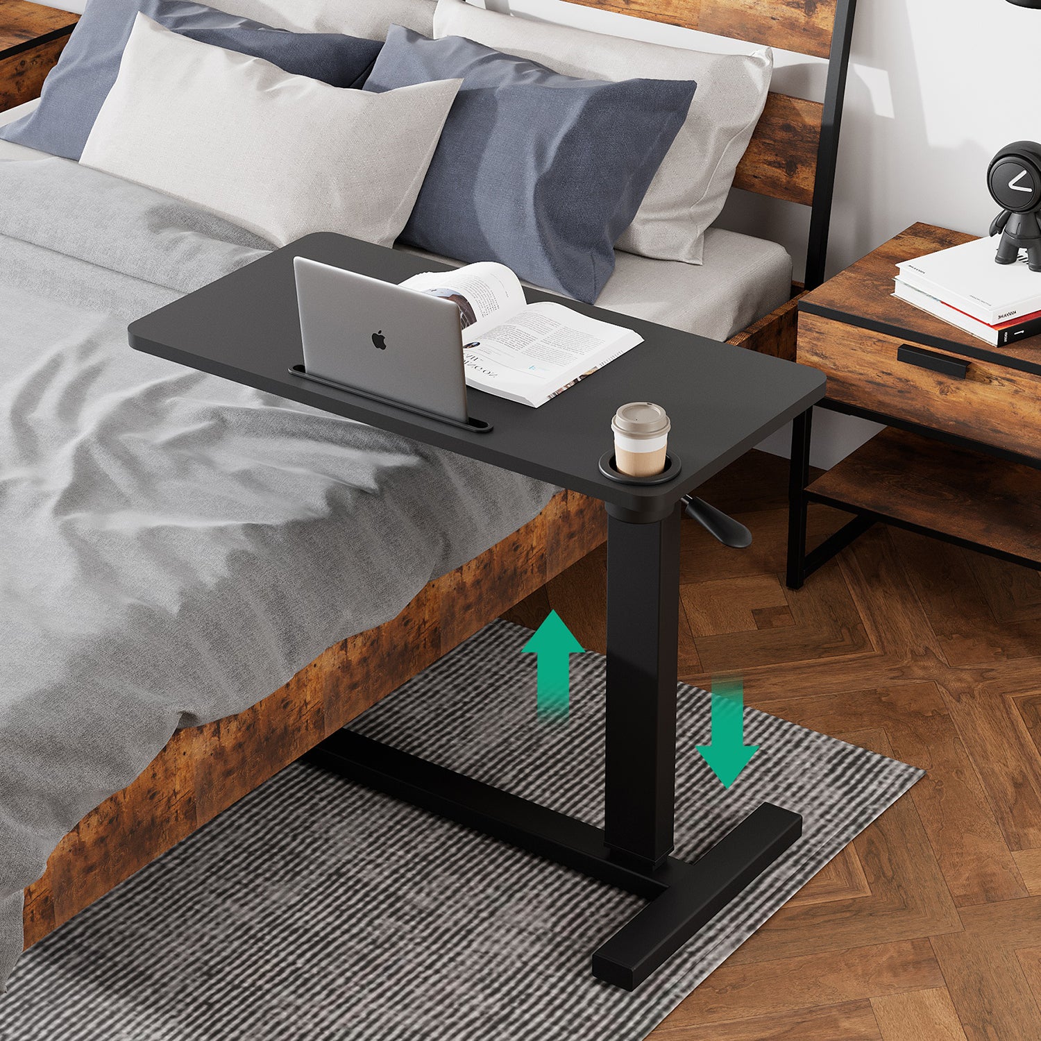 Folding Pneumatic Adjustable Height Standing Desk