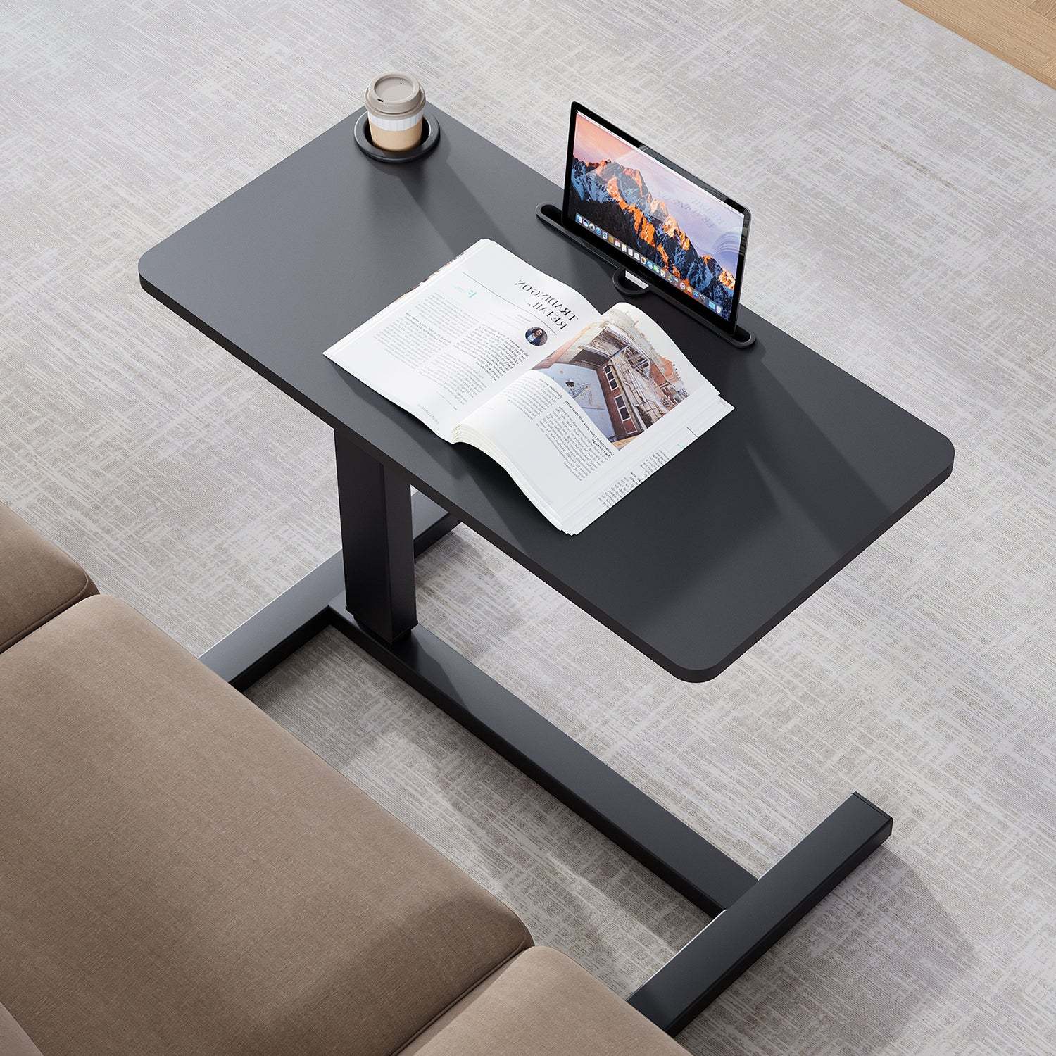 Folding Pneumatic Adjustable Height Standing Desk