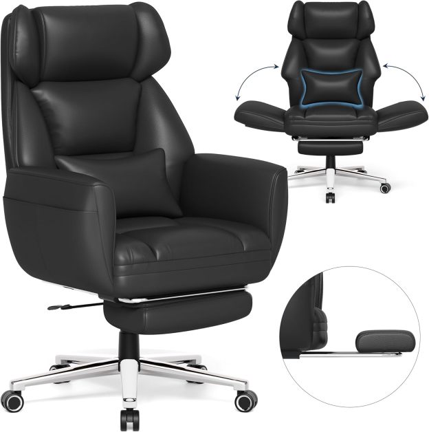 CROSS-LEGGED LEATHER CHAIR FOR HOME & OFFICE