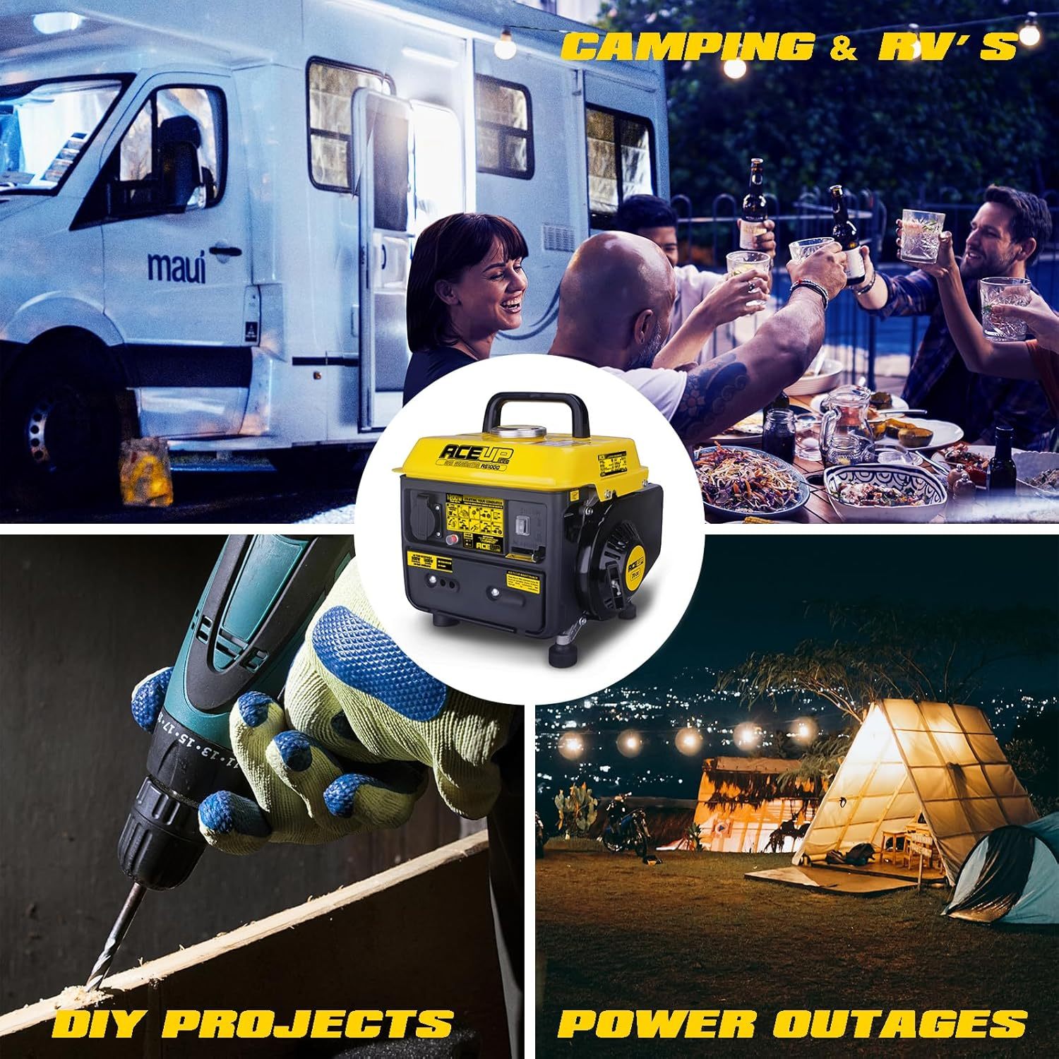 1200W Portable Gas Generator
