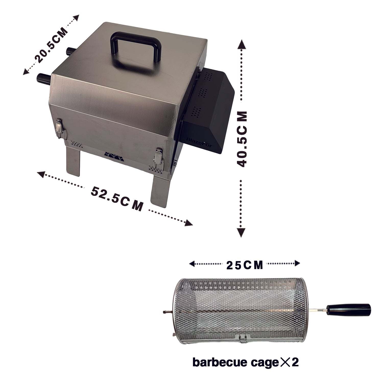 F4 Double-row electric rotating grill