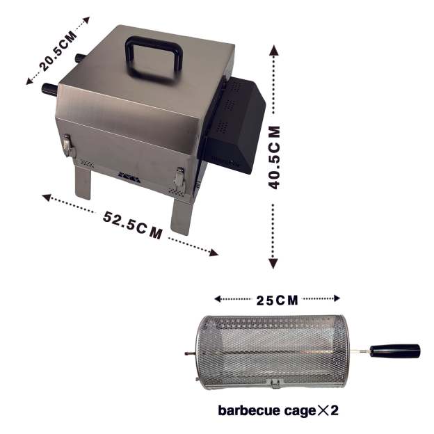 F4 Double-row electric rotating grill