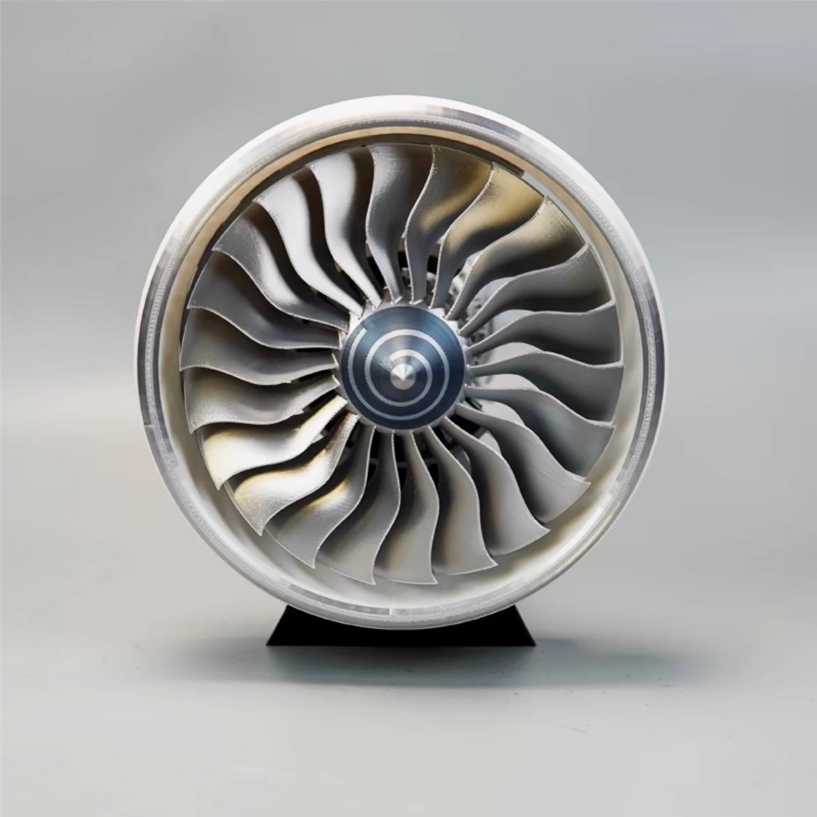 TR900 Large White-Cased Turbofan Engine Model Kit with Adjustable Speed and Lighting Turbofan Engine Model (47 cm/18.5 inch)