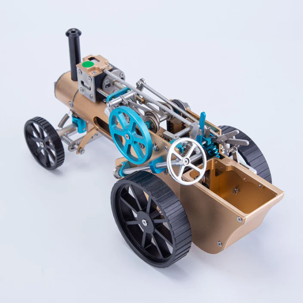 TECHING Full Metal Steam Car Engine Model Assembly Kit - High Challenge Collector's Gift and Decor