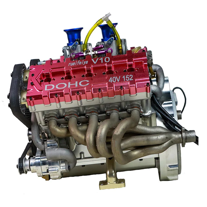 V10-150 1/4 Scale 150cc DOHC V10 Gasoline Engine Model – 16HP Water-Cooled 4-Stroke Engine for RC & Collectors
