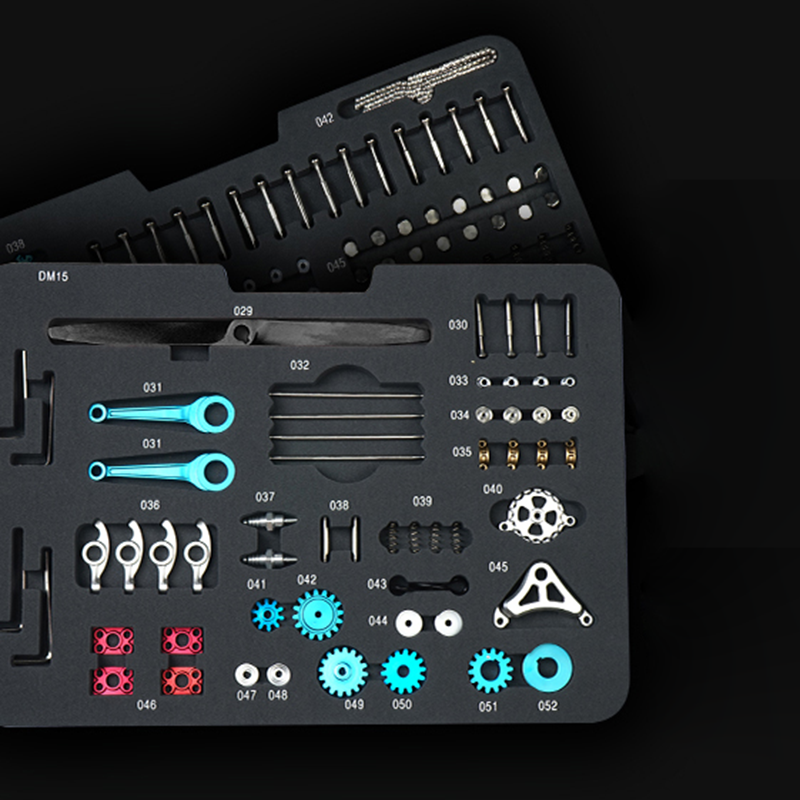 V2 Engine Assembly Kit Full Metal VTwin Double-Cylinder Engine Model Kit for Collecting/Decorating/Education