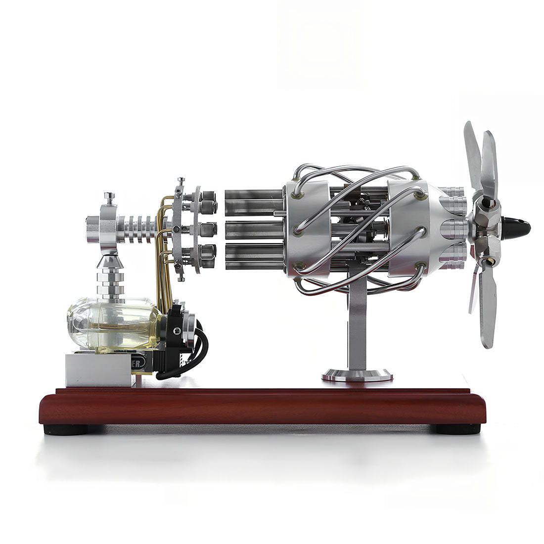 Stirling 16 Cylinder Engine Model Engine Model Kit for Science Enthusiasts & Education Generator Toy Engine