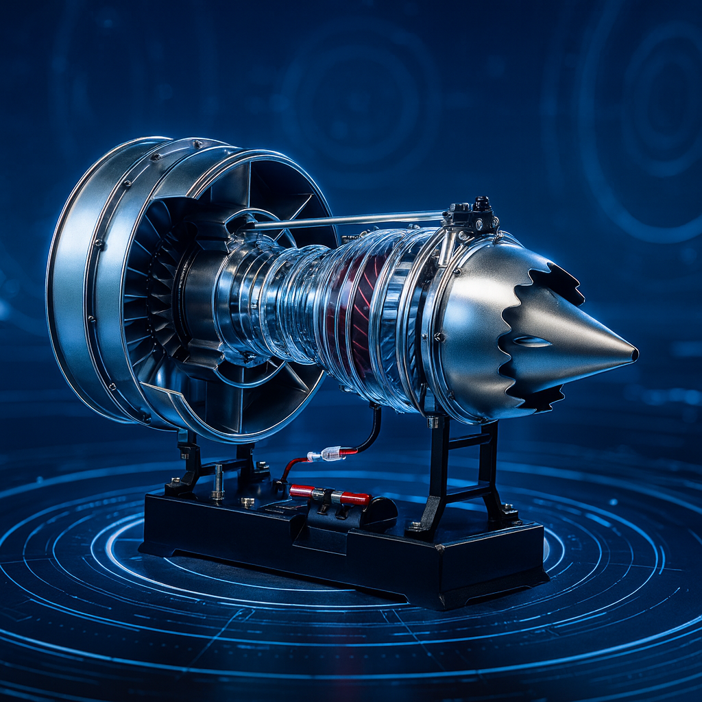 1/12 Metal Dual-Spool Turbofan Engine Model Kit – Working Jet Engine Replica with 300+ PCS for STEM Learning & Collectors