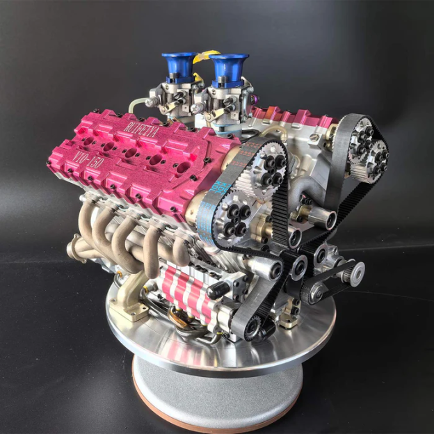 V10-150 1/4 Scale 150cc DOHC V10 Gasoline Engine Model – 16HP Water-Cooled 4-Stroke Engine for RC & Collectors