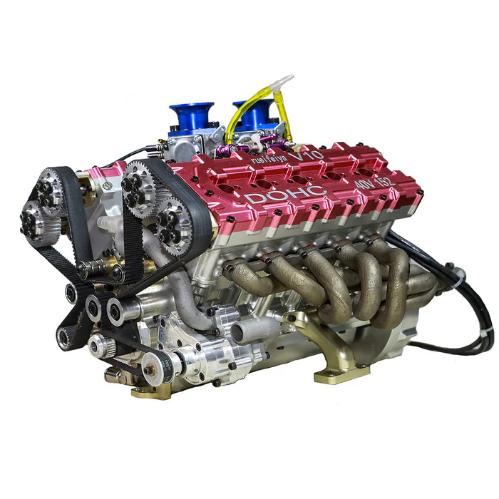 V10-150 1/4 Scale 150cc DOHC V10 Gasoline Engine Model – 16HP Water-Cooled 4-Stroke Engine for RC & Collectors