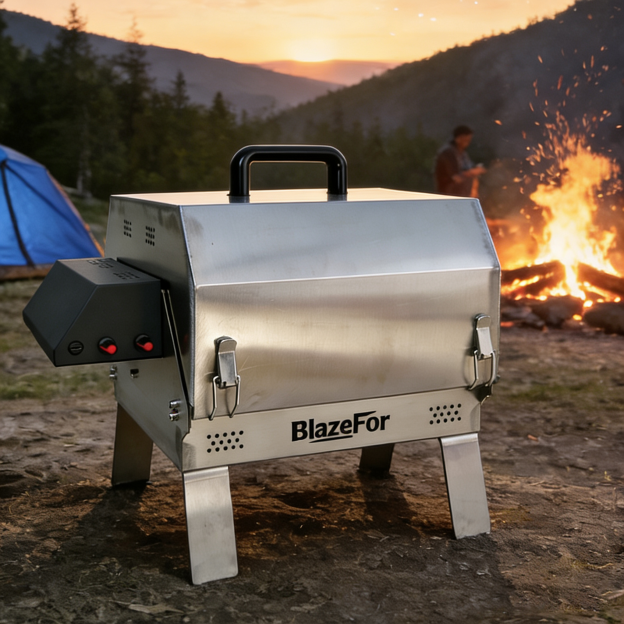 F4 Double-row electric rotating grill