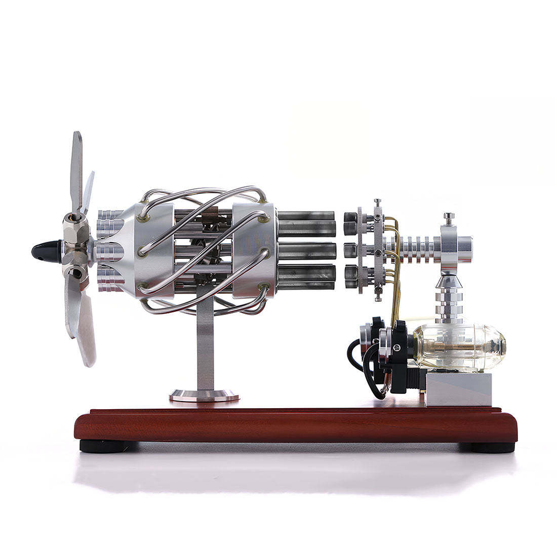 Stirling 16 Cylinder Engine Model Engine Model Kit for Science Enthusiasts & Education Generator Toy Engine