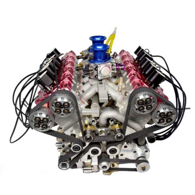 V10-150 1/4 Scale 150cc DOHC V10 Gasoline Engine Model – 16HP Water-Cooled 4-Stroke Engine for RC & Collectors