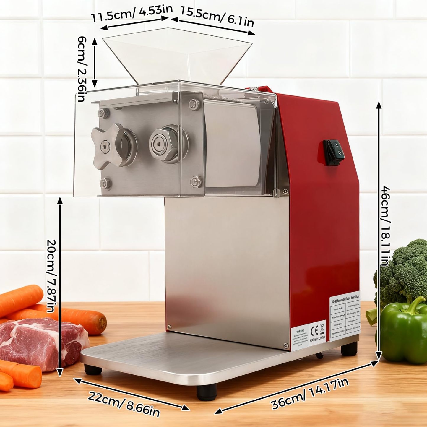 1100W Meat Shredding Machine, 3.5mm Blade Electric Meat Cutter