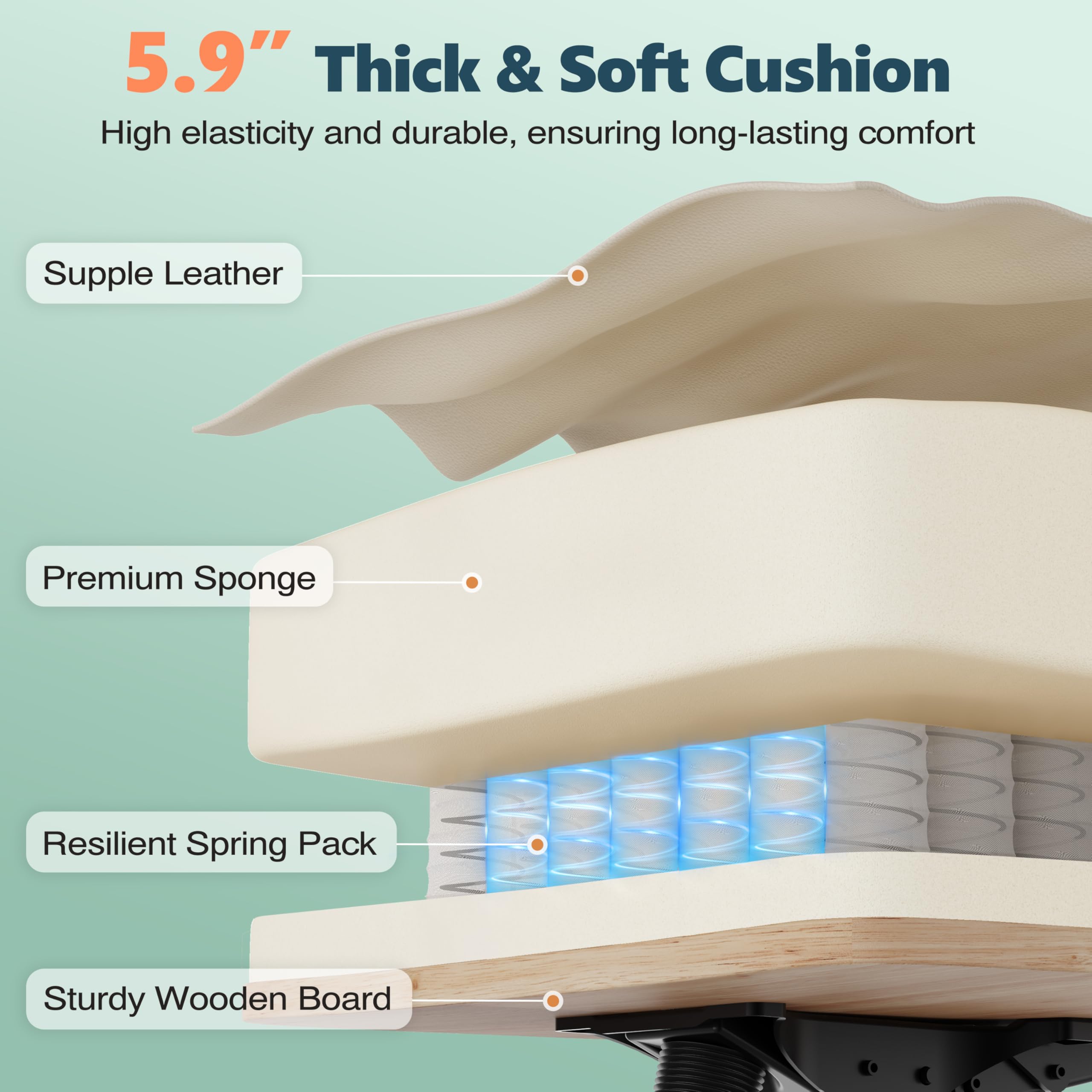 CROSS-LEGGED LEATHER CHAIR FOR HOME & OFFICE