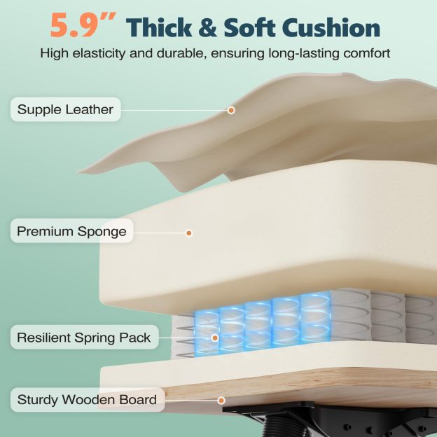 CROSS-LEGGED LEATHER CHAIR FOR HOME & OFFICE