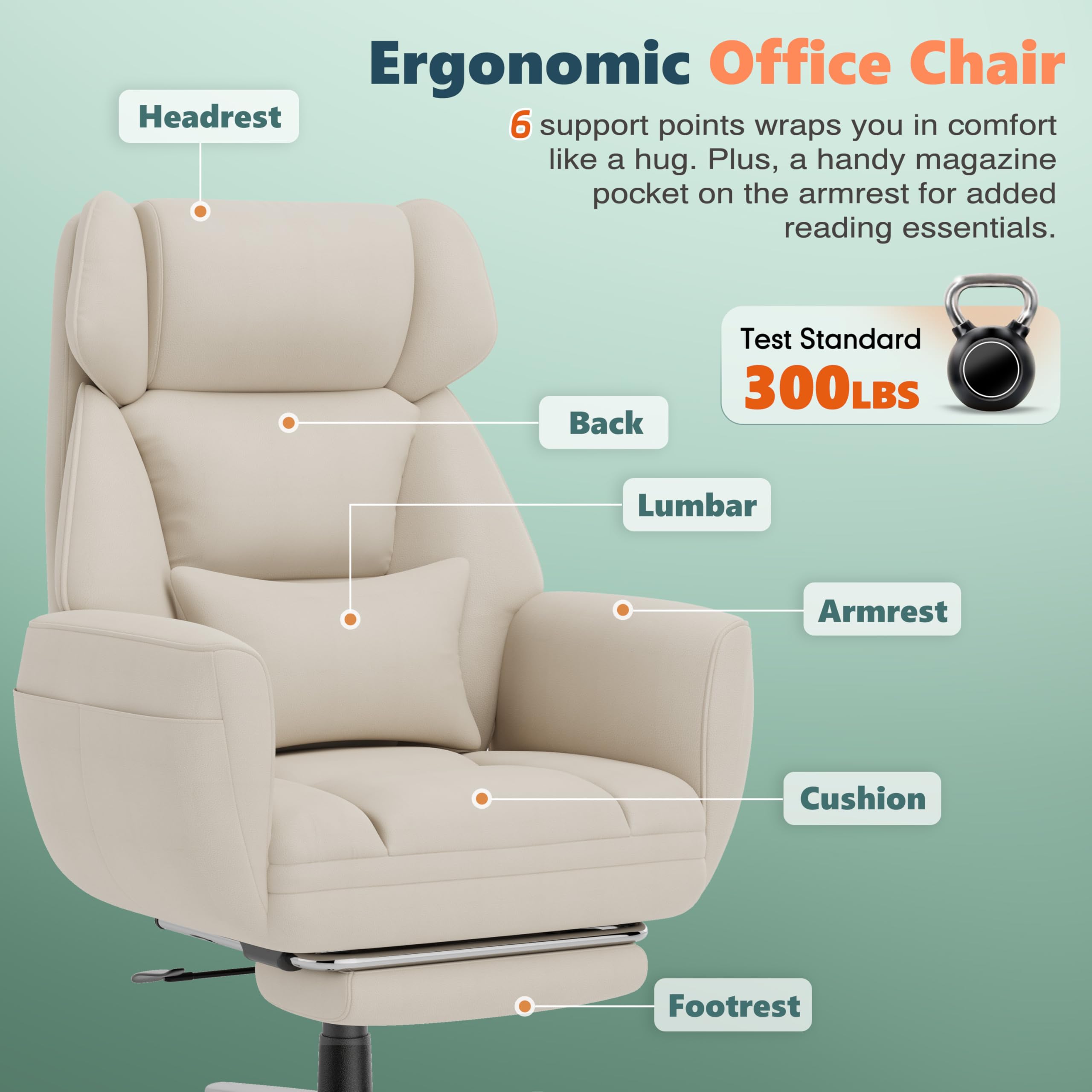CROSS-LEGGED LEATHER CHAIR FOR HOME & OFFICE