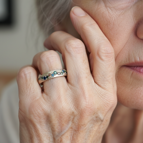 Vintage arany színes gyűrű