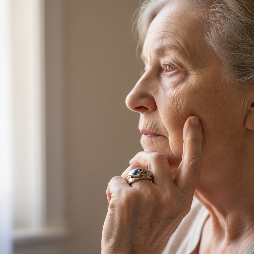 Vintage kék kristálygyűrű