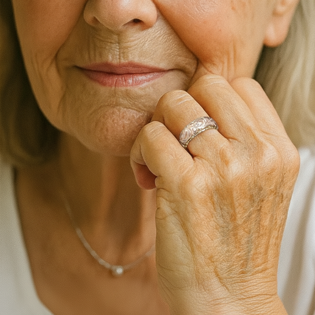 Vintage rózsa virágos arany gyűrű