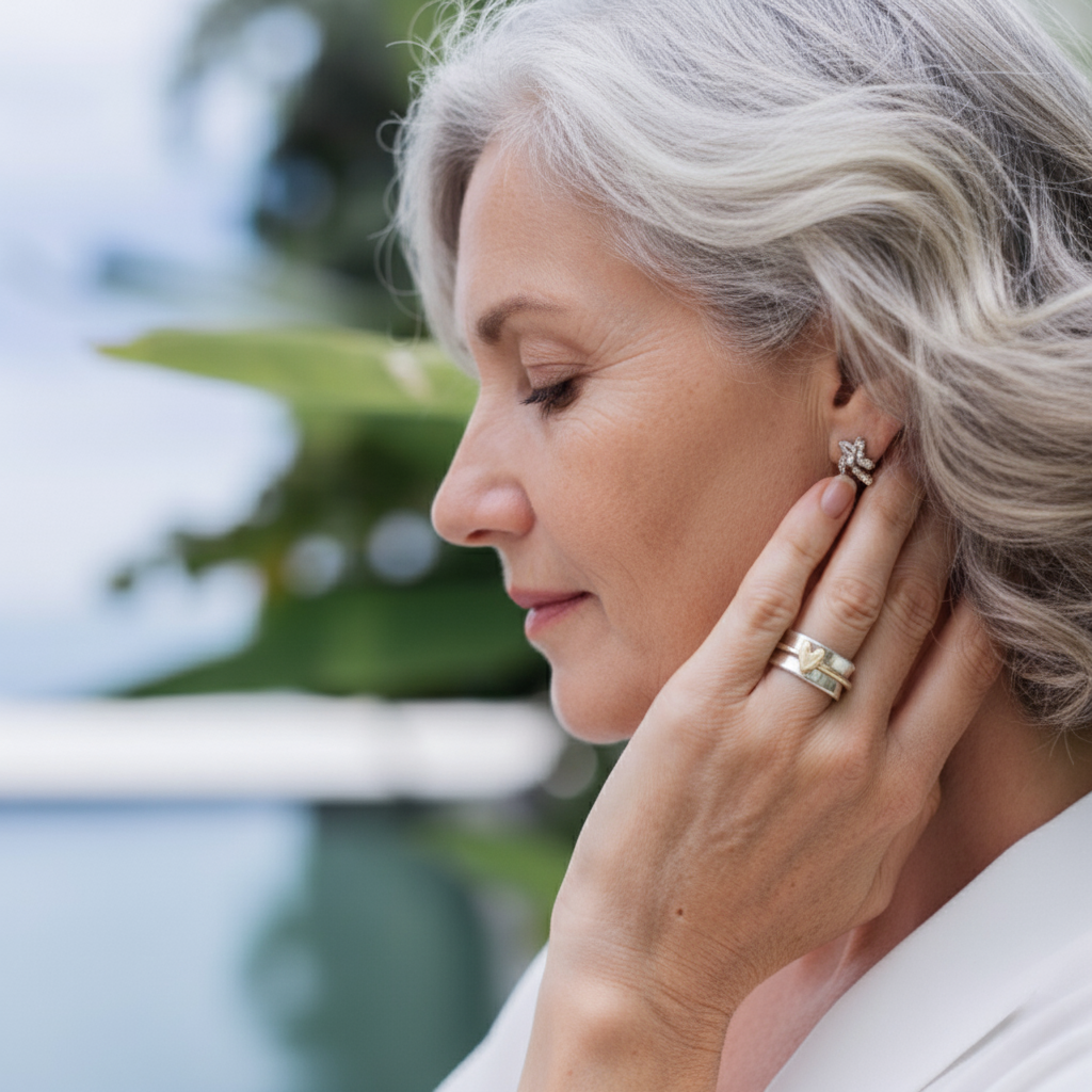 Vintage arany szív ezüst gyűrű