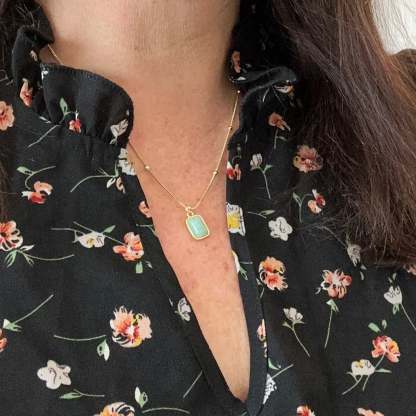 Briella amazonit drágakő nyaklánc