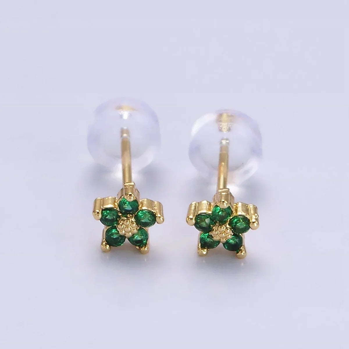 Kecses virágos fülbevalók