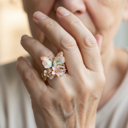 Vintage Golden Brimhaven Floral Ring