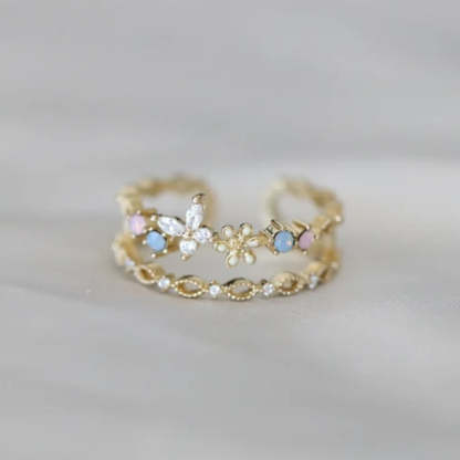 Vintage virágos arany gyűrű