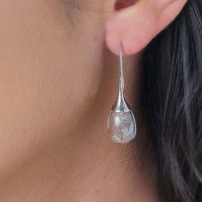 Pitypang Medál Fülbevaló