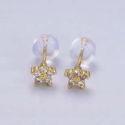 Kecses virágos fülbevalók