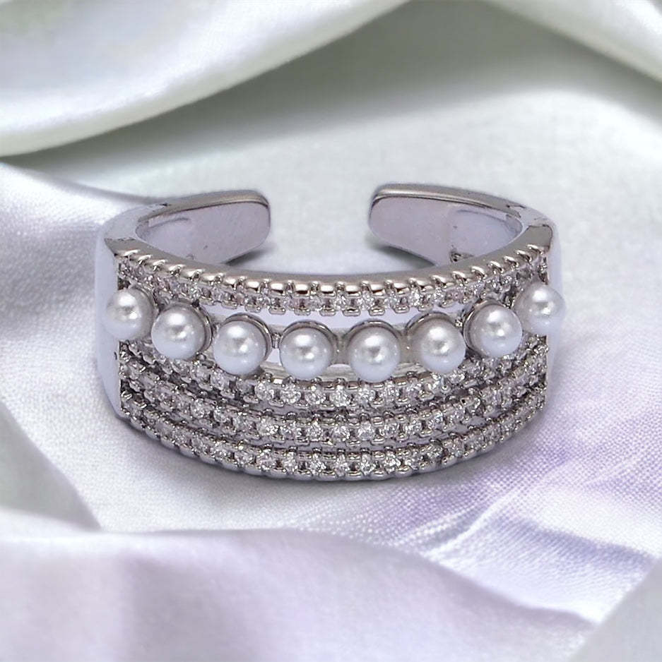 Ghita gyöngybelsővel díszített gyűrű - arany vagy ezüst