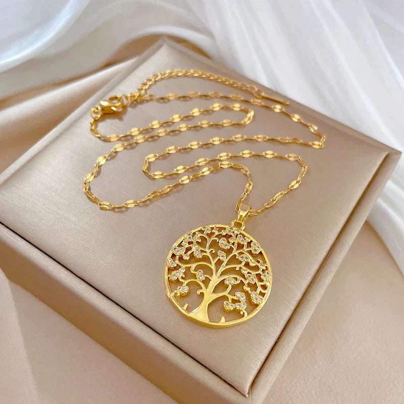 Az élet gyökerei nyaklánc aranyban