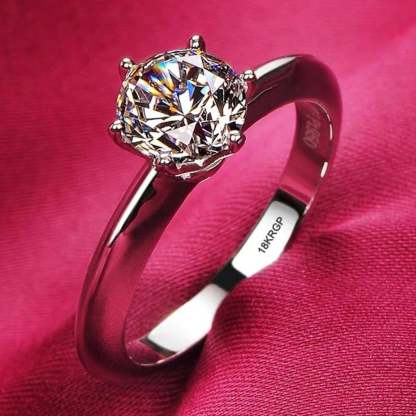 Cirkónia gyűrű 18 karátos aranyból